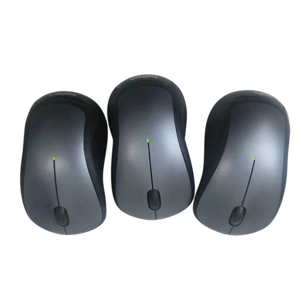 Lot Of 3 Logitech M310 Wireless USB Standard Ambidextrous Mouse w Dongles Tested